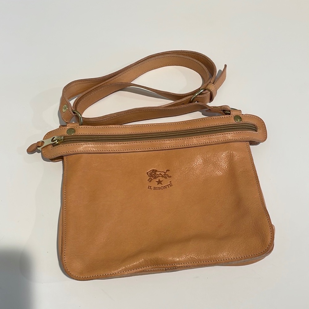 Il Bisonte Shoulder Bag in Cowhide Leather Color Natural